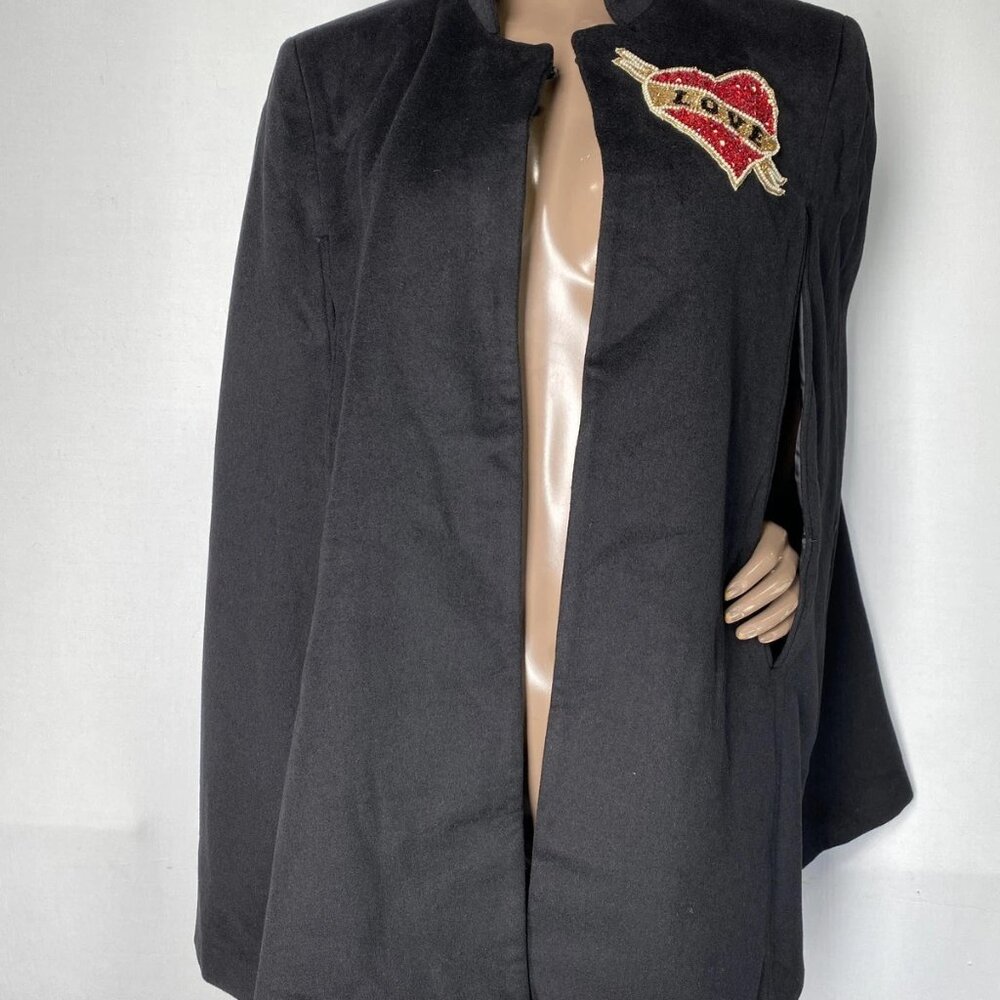 Laines London Couture Embellished Heart Cape